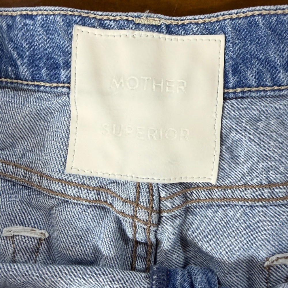 Mother Superior Bookie Flood Deans List Sz 34 Wide Leg Jeans High Rise Plus - Picture 10 of 13